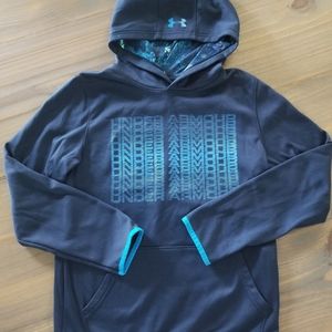 Under Armour Youth LG Hoodie Navy/Blue Coldgear